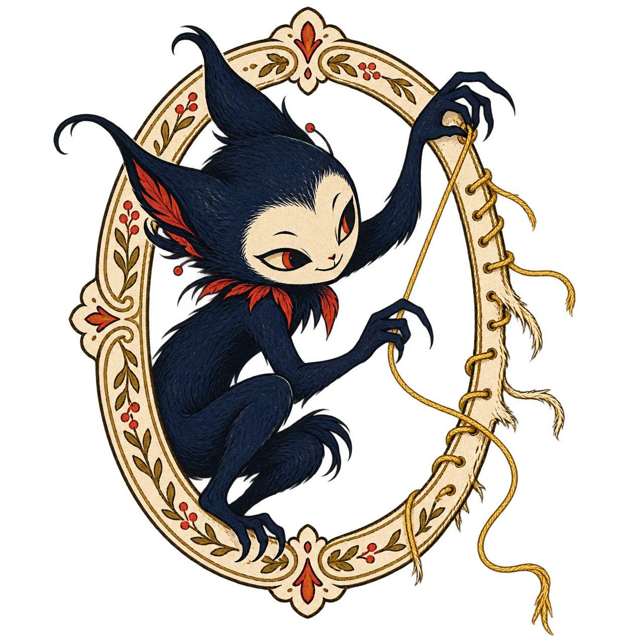 Thread Thief Paper sticker concept